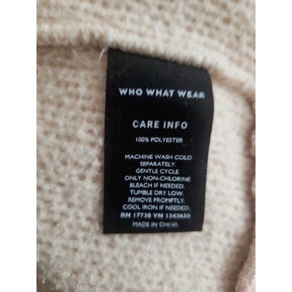 Who What Wear Teddy Fleece Crewneck Sweatshirt Beige Size Large - Picture 4 of 4